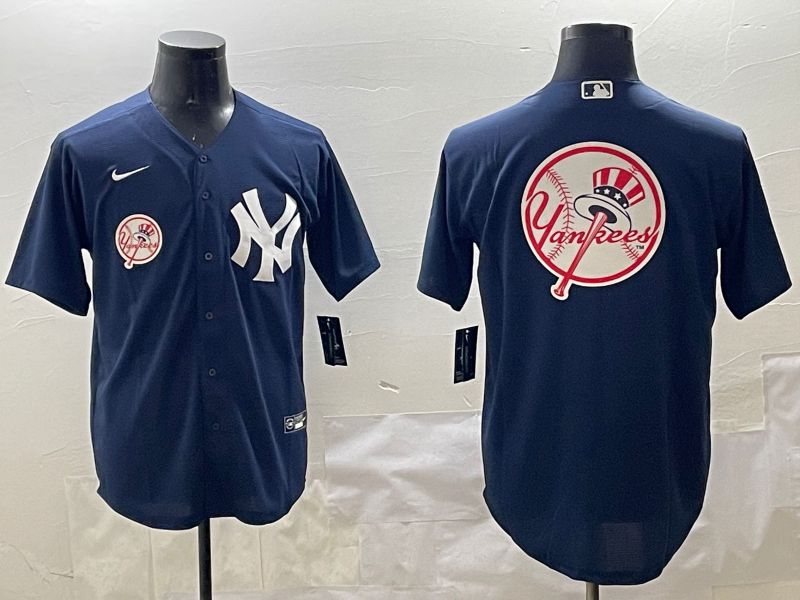 Men New York Yankees Blank Black Game 2025 Nike MLB Jersey style 17->new york yankees->MLB Jersey